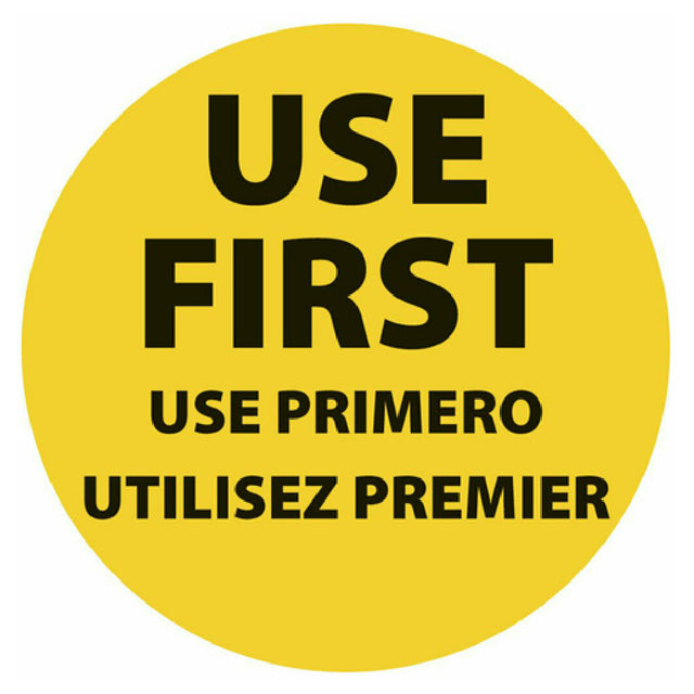 Hubert 76845 - Label, "Use First", 2" Dia.