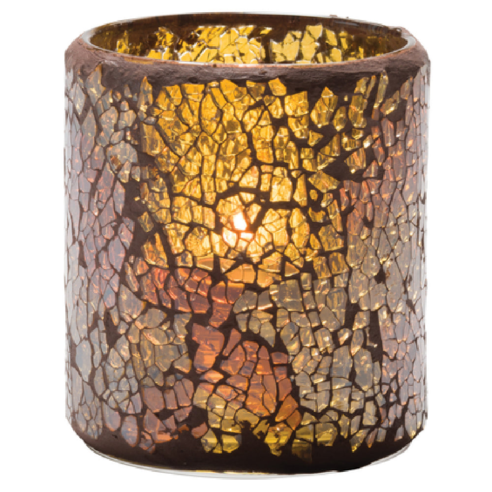 Hollowick 6301G Crackle™ Votive Lamp 3-1/4"H X 3" Dia. Glass