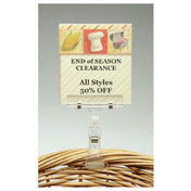Hubert 39673 - Sign Holder, 6"H, Clip-on