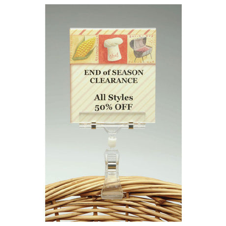 Hubert 39673 - Sign Holder, 6"H, Clip-on