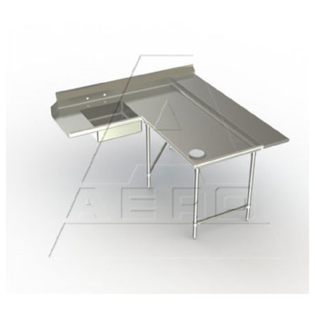 AERO Manufacturing 2SDL-R-120 Aerospec™ Soiled Dishtable Island Design 72" Machine To Corner