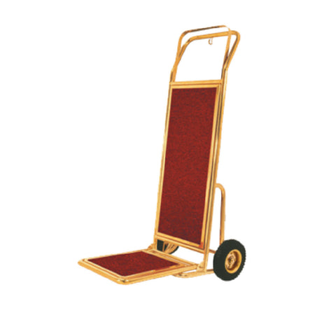 Aarco HT-2B Hand Truck 15"W X 19-1/2"L X 48"H 1" Brass Tubular Frame