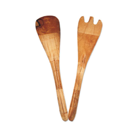 Alegacy Foodservice Products 013010 Salad Spoon/Fork Set 10" Woven Wood