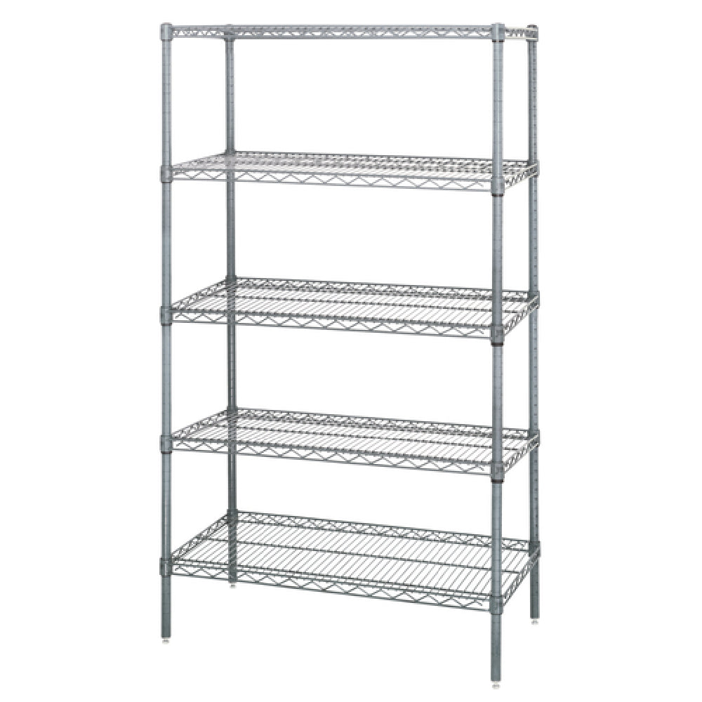 Quantum WR63-1860C-5 Wire Shelving Starter Kit 60"W X 18"D X 63"H 600 800 Lb. Capacity