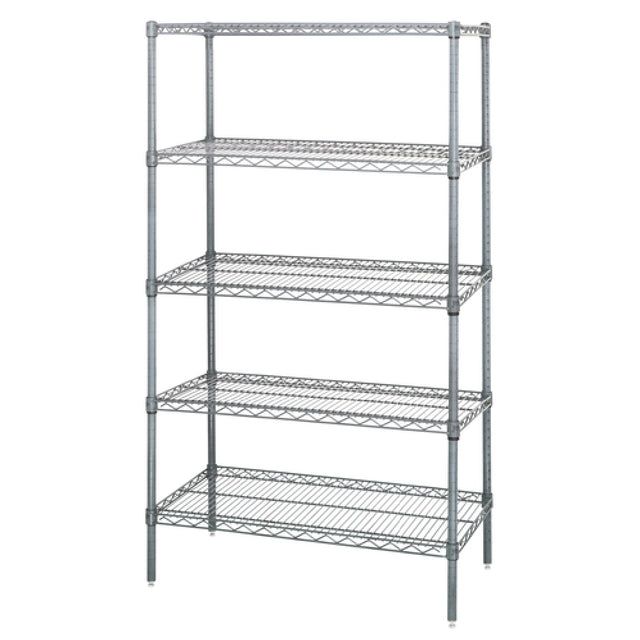 Quantum WR63-1860C-5 Wire Shelving Starter Kit 60"W X 18"D X 63"H 600 800 Lb. Capacity