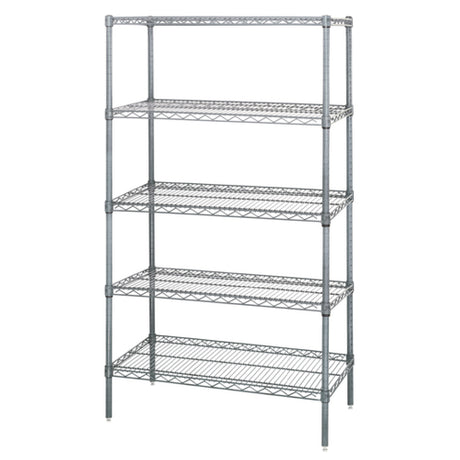 Quantum WR63-2448C-5 Wire Shelving Starter Kit 48"W X 24"D X 63"H 600 800 Lb. Capacity