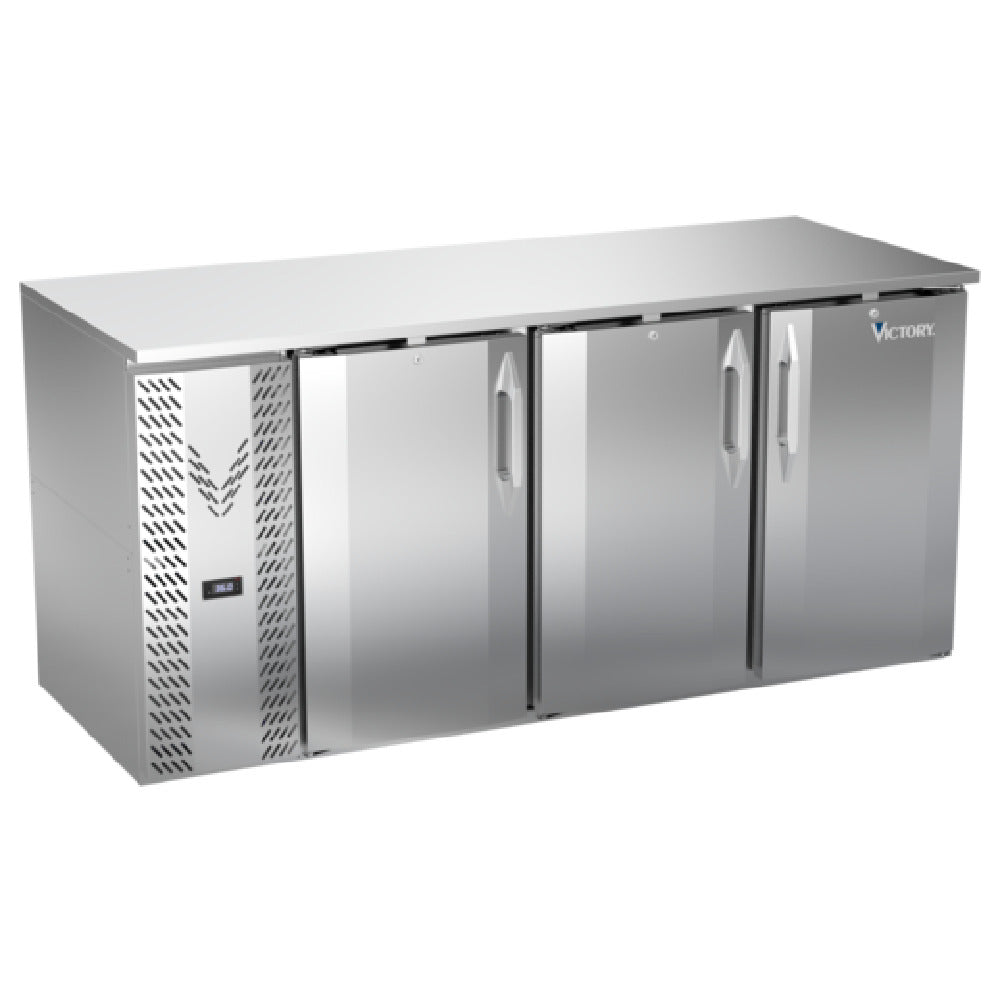 Victory VBB72HC-F-S - Back Bar Refrigerator, Food Rated, Three-section