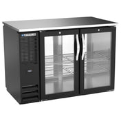 Beverage Air BBN48HC-G-PT-B - Refrigerated Pass-Thru Back Bar Refrigerator, Two-section