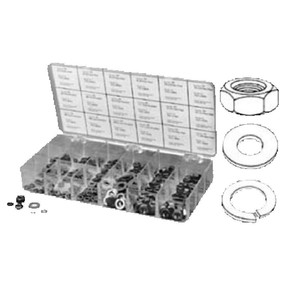 Franklin Machine Products 799-1004 Nut & Washer Kit Contains (260) Pieces Stainless Steel