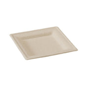 PacknWood 210APU2626ABRF - Square Sugarcane Plate (No Added PFAs), 10.2"L X 10.2"W