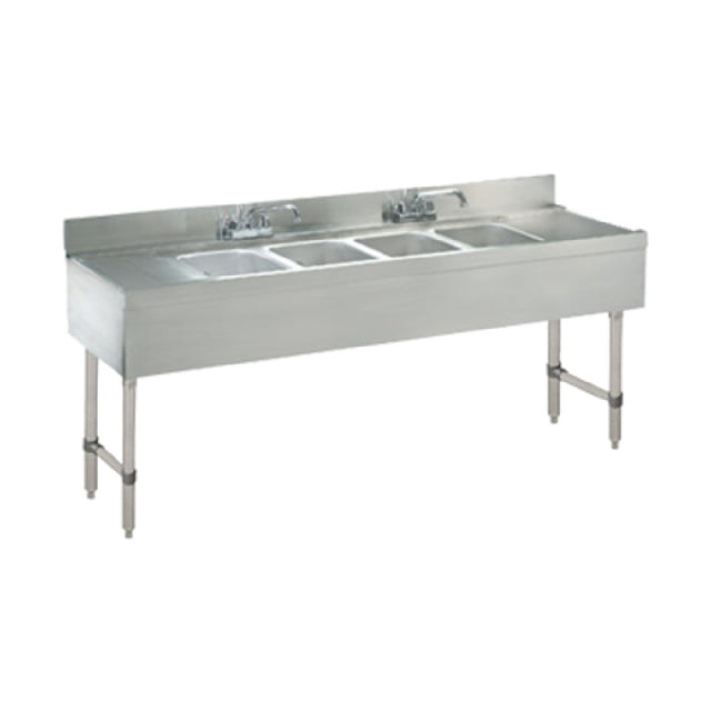 Advance Tabco CRB-84C Underbar Basics™ Sink Unit 4-compartment 96"W X 21"D X 33"H Overall