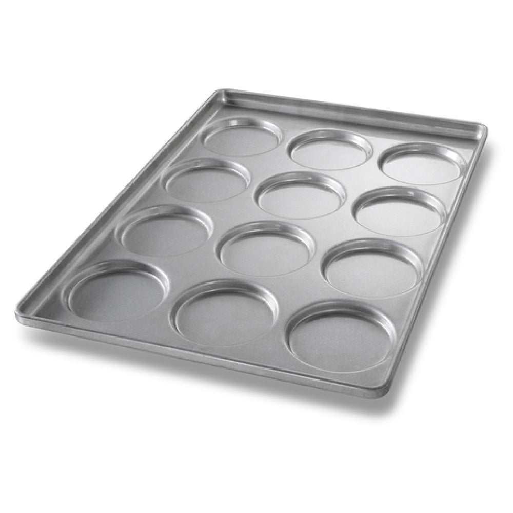 Chicago Metallic 41005 Hamburger Bun Pan 17-3/4" X 25-3/4" X 1-1/2" Overall (12) 5" Round Compartments