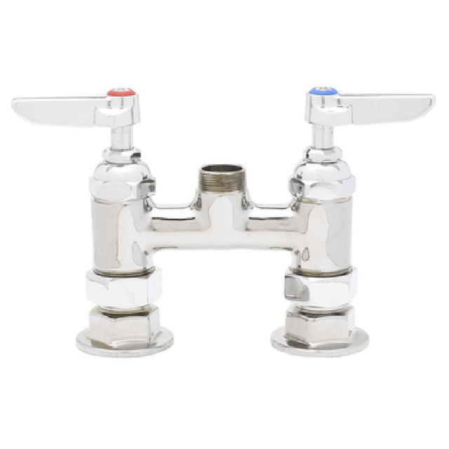 T&S Brass B-0225-LN Mixing Faucet Deck Mount 4" Centers With 1/2" IPS Eccentric Flanged Female Inlets