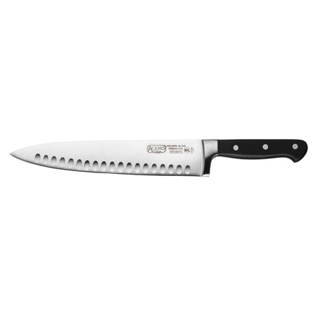 Winco KFP-103 Acero Chef Knife 10" Blade Hollow Ground Edge