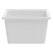Hubert 69147 - 4S SmartFit™ 1/6 Size White Melamine Cold Food Pan - 6 1/5"L X 6 7/10"W X 4"D