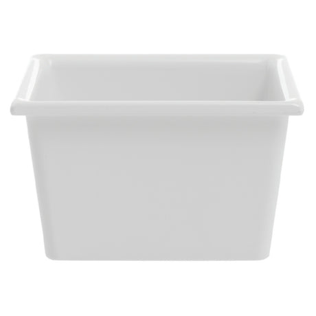 Hubert 69147 - 4S SmartFit™ 1/6 Size White Melamine Cold Food Pan - 6 1/5"L X 6 7/10"W X 4"D