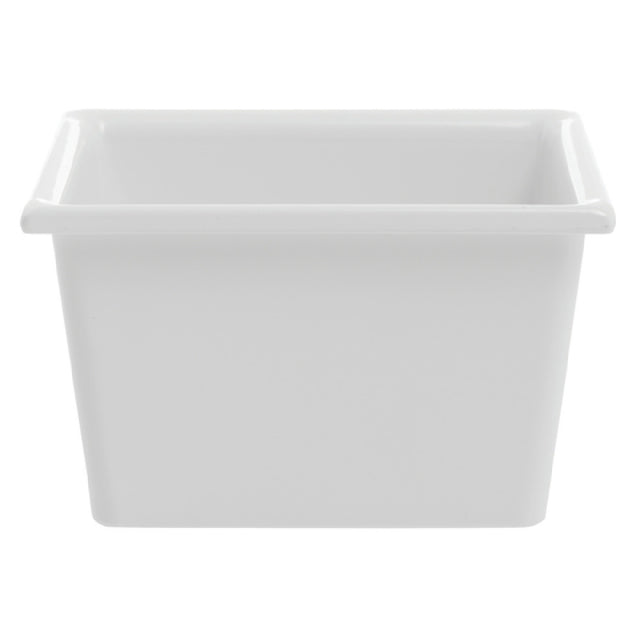 Hubert 69147 - 4S SmartFit™ 1/6 Size White Melamine Cold Food Pan - 6 1/5"L X 6 7/10"W X 4"D
