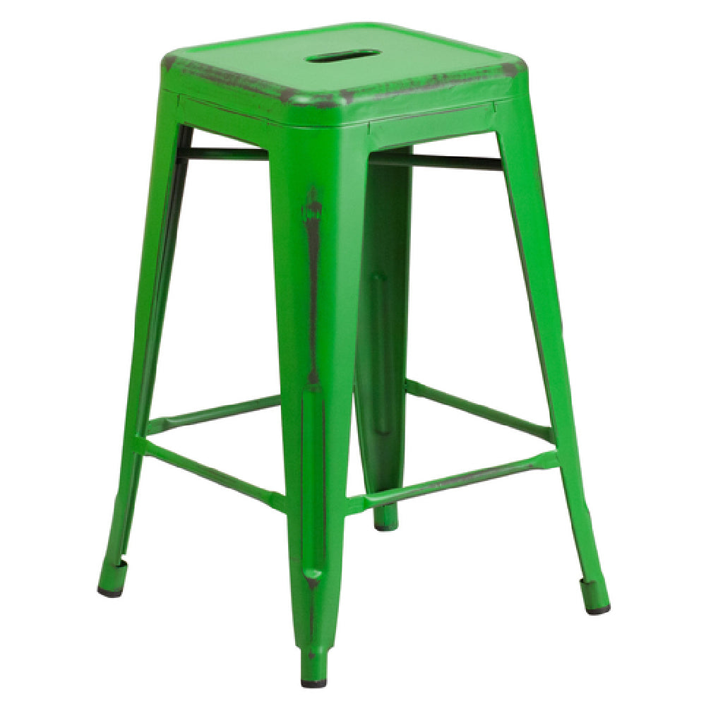 Flash Furniture ET-BT3503-24-GN-GG Bar Stool 500 Lb. Weight Capacity Counter Height