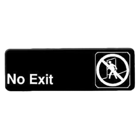 Thunder Group PLIS9306BK Information Symbol Sign 9" X 3" "No Exit"