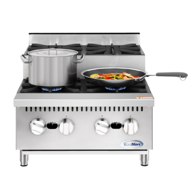 Koolmore KM-CRSU-24 Commercial Step-Up Range 24"W (4) 26000 BTU Burners