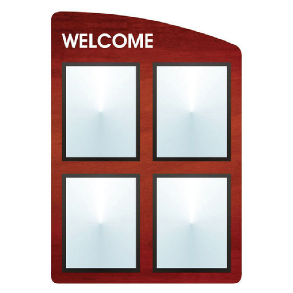 Hubert 55863 - Menu Board, 4-pocket, Wall-mount