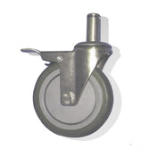 Steel Works Stainless SWCT013 Set Of (4) 5" Heavy Duty Swivel Casters (2) With Brakes