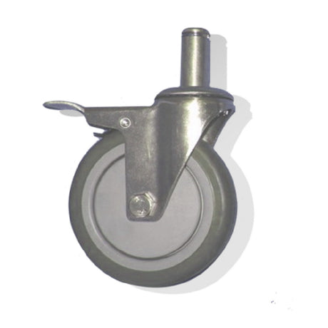 Steel Works Stainless SWCT013 Set Of (4) 5" Heavy Duty Swivel Casters (2) With Brakes