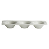 Steelite 41145ST1236 Sauce Dish (3) 2-1/2 Oz. Compartments 7-3/8"L X 3-1/4"W X 7/8"H
