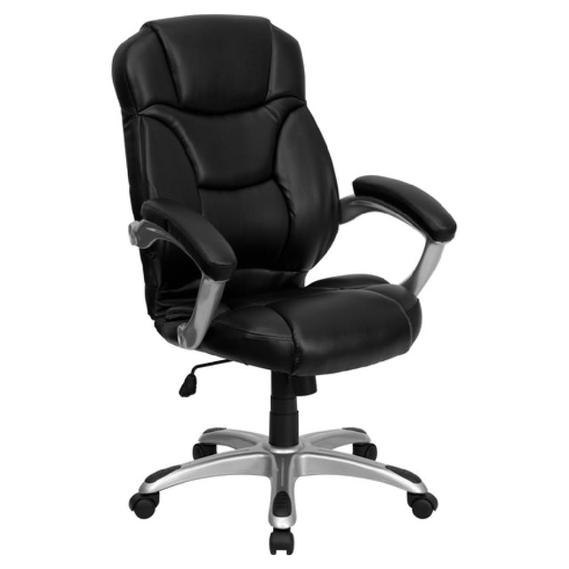 Flash Furniture GO-725-BK-LEA-GG Executive Swivel Office Chair 41-1/2" To 45-1/4" Adjustable Height