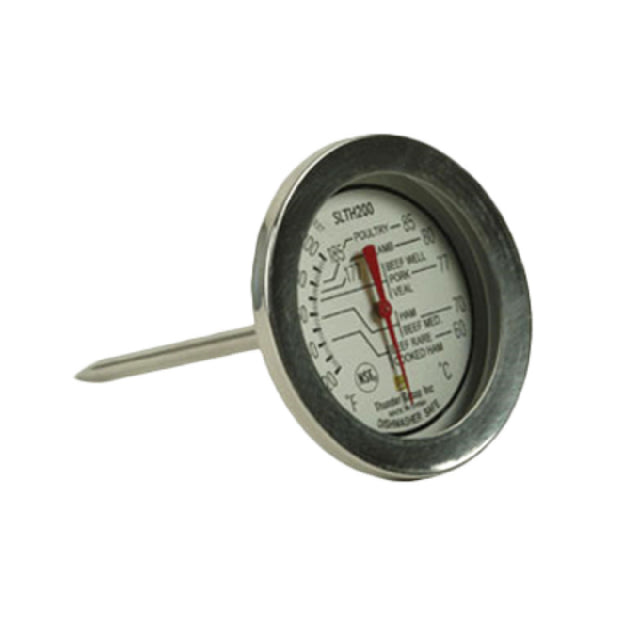 Thunder Group SLTH200 Meat Thermometer Zoned Dial Display With Stem 120° To 200° F Temperature Range