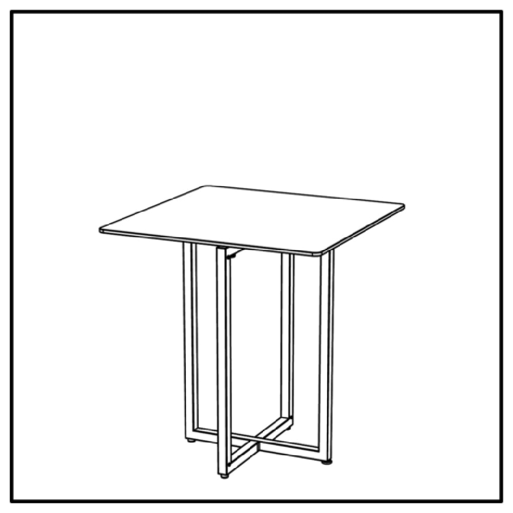 Bauscher Hepp VE-24010 - Venta® Foldable Table, Base Made In Steel With Powder-coating