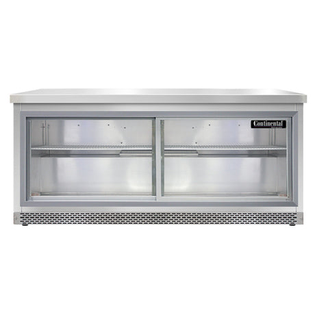 Continental Refrigerator SW72NSGD-FB Work Top Display Refrigerator Front Breather