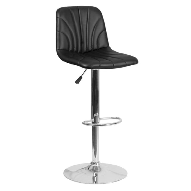 Flash Furniture DS-8220-BK-GG Swivel Bar Stool Adjustable Height Contemporary Style