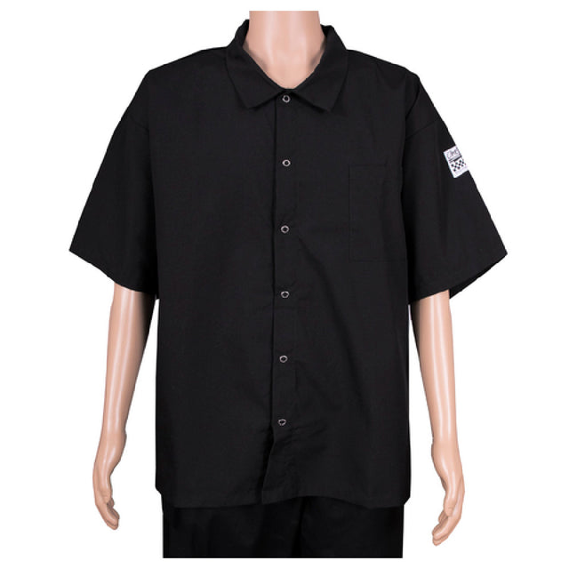 John Ritzenthaler Company CS006BK-XL Chef Revival® Cook Shirt X-large Short Sleeve