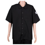 John Ritzenthaler Company CS006BK-L Chef Revival® Cook Shirt Large Short Sleeve