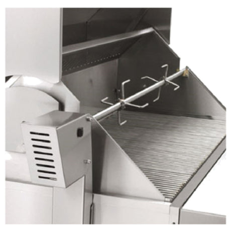 Crown Verity CV-RT-36 Rotisserie Assembly For MCB-36 Or Left Side Of MCB-72 Comes With 1 Set Of 5" Forks