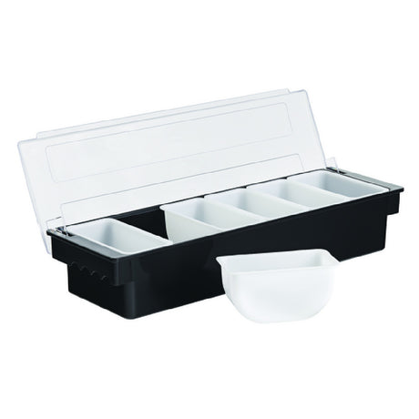 Hubert 57297 - Hubert® Condiment Holder, 18"L X 5-1/2"W X 3"H, (6) Compartment