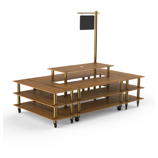 Steelite MGCMLB07BBXW Mogogo Buffet Solutions Modular Market Square 4-tier 130" X 71" X 107"H