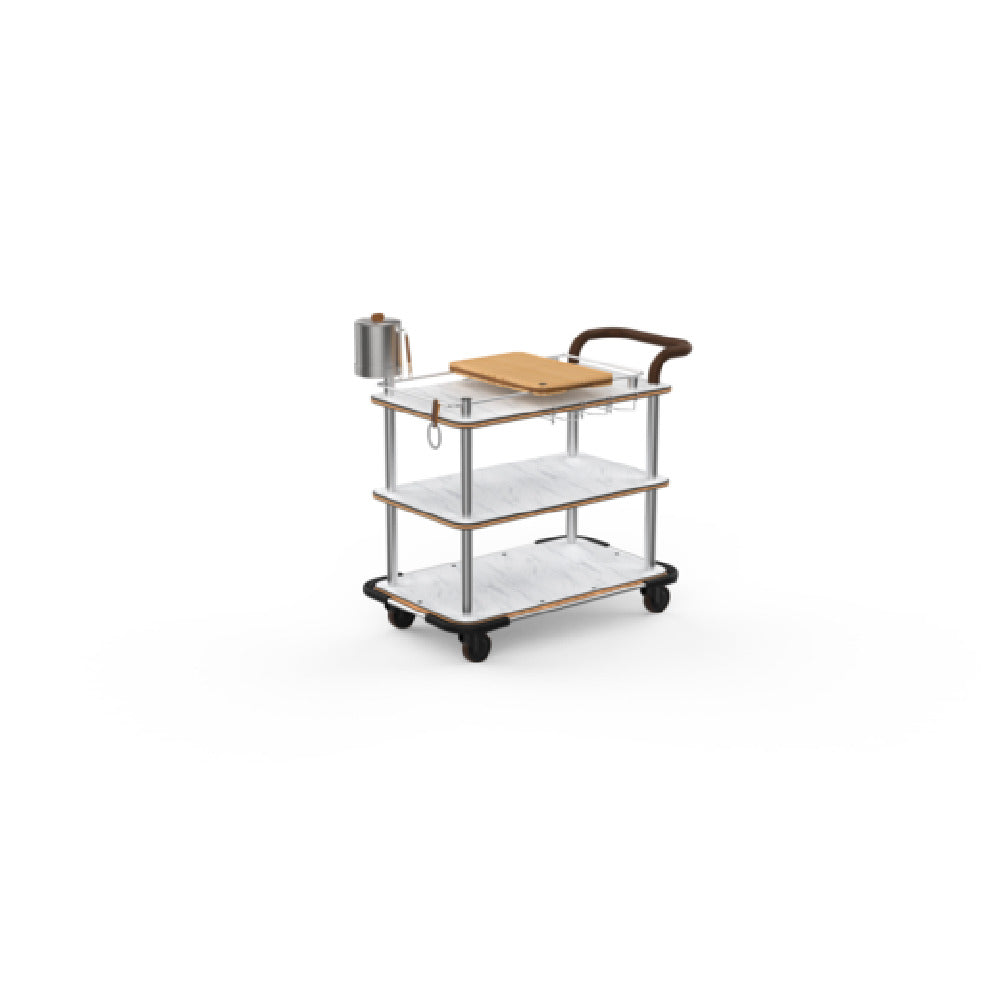 Steelite MGCRNX13CSXX Mogogo Buffet Solutions Roll'n Mixology Service Cart 41-1/2" X 21" X 40-1/2"H