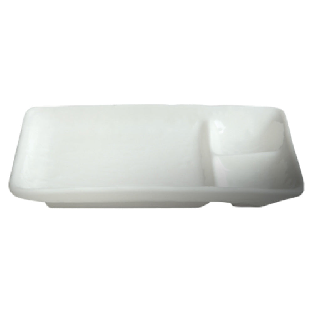 Cameo China 700-028 Divided Dish 8" X 5" X 1-1/8"H (20 Cm X 13 Cm X 2.9 Cm)