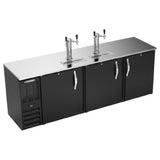 Beverage Air DDN94HC-B - Draft Beer Cooler, 94"W X 26-3/8"D X 49-5/16"H, 27.191 Cu. Ft.