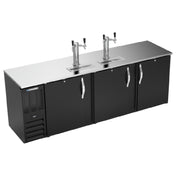 Beverage Air DDN94HC-B - Draft Beer Cooler, 94"W X 26-3/8"D X 49-5/16"H, 27.191 Cu. Ft.