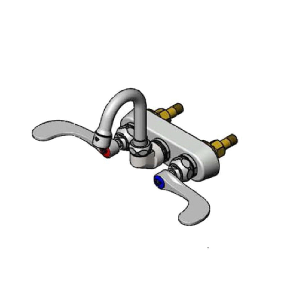 T&S Brass B-1115-131X-WH4 Workboard/Bar Sink Faucet Wall Mount 4" Centers