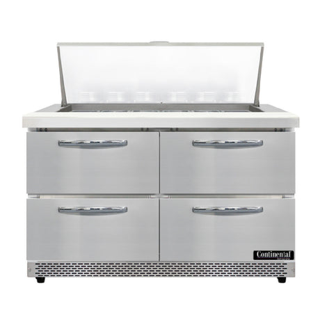 Continental Refrigerator D48N18M-FB-D Designer Line Mighty Top Sandwich Unit Front Breather