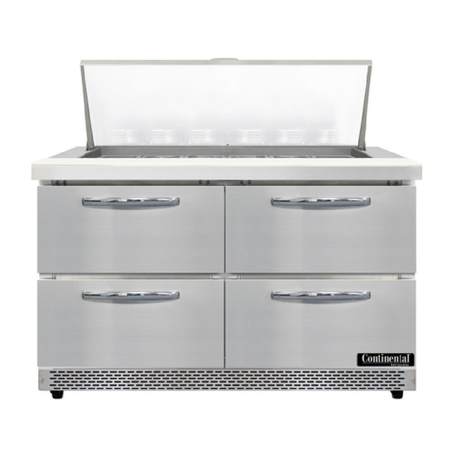 Continental Refrigerator D48N18M-FB-D Designer Line Mighty Top Sandwich Unit Front Breather