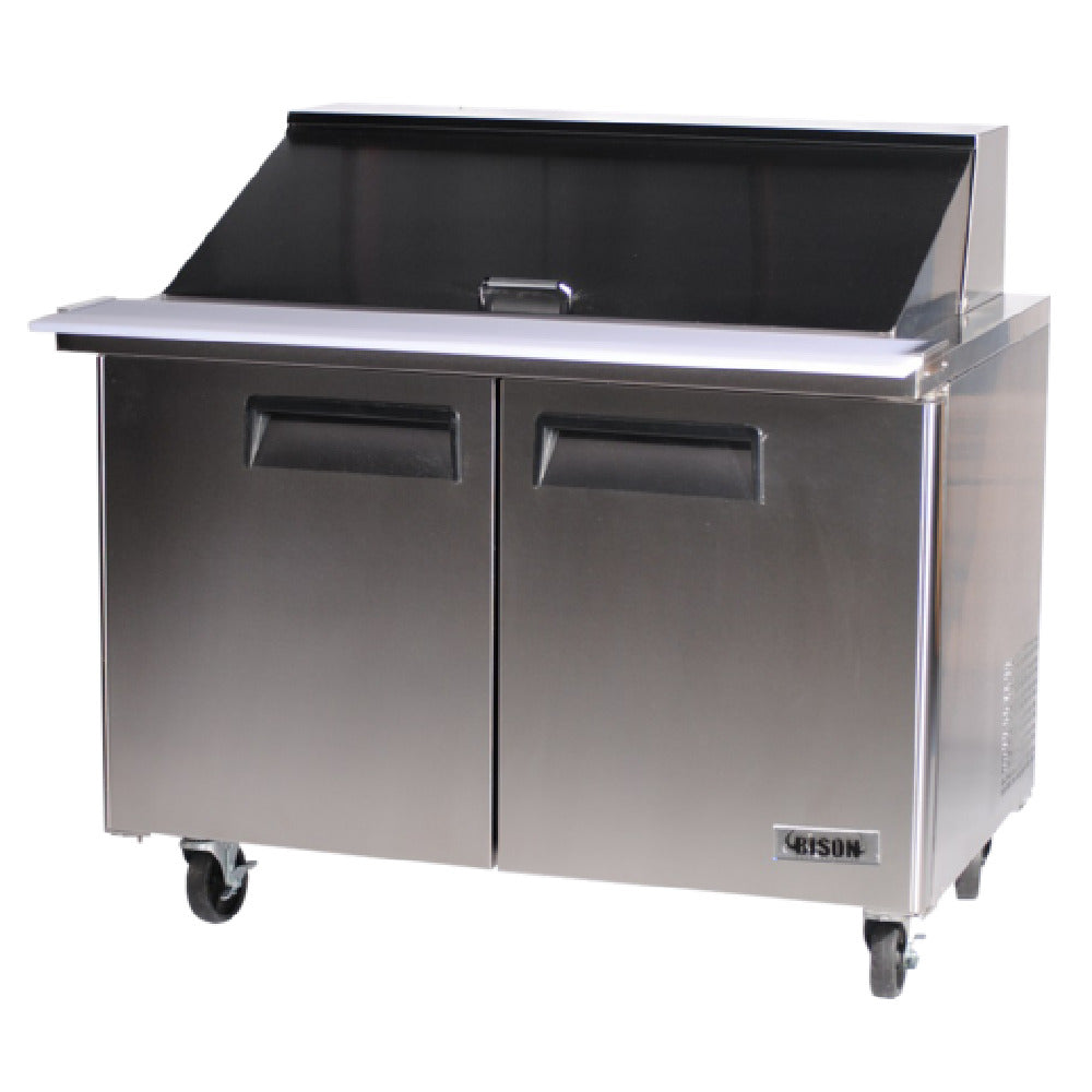 Bison BST-48-18 Mega Top Sandwich Unit Two-section 14.7 Cu. Ft.