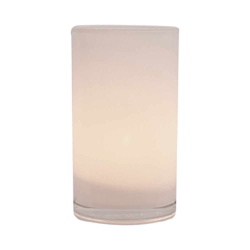 Hollowick 43517SL Satin Linen Silo 5" Glass Cylinder 5"H X 2.63" Dia. (mm: 127 H X 67 Dia.)