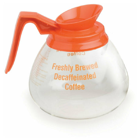 Royal Industries BLM 8901 Bloomfield Coffee Decanter Decaffeinated "Freshly Brewed Decaffeinated Coffee" Imprint