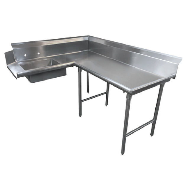 Advance Tabco DTS-K30-108R Korner-Soil Dishtable L-shaped Attaches To Right Of Dish Machine Operator