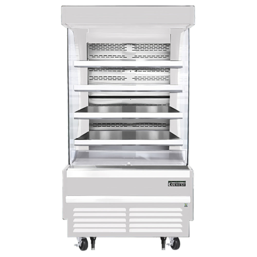 Everest Refrigeration EOMV-36-W-28-T Vertical Open Display Merchandiser 37-1/4"W X 28-3/8"D X 78"H